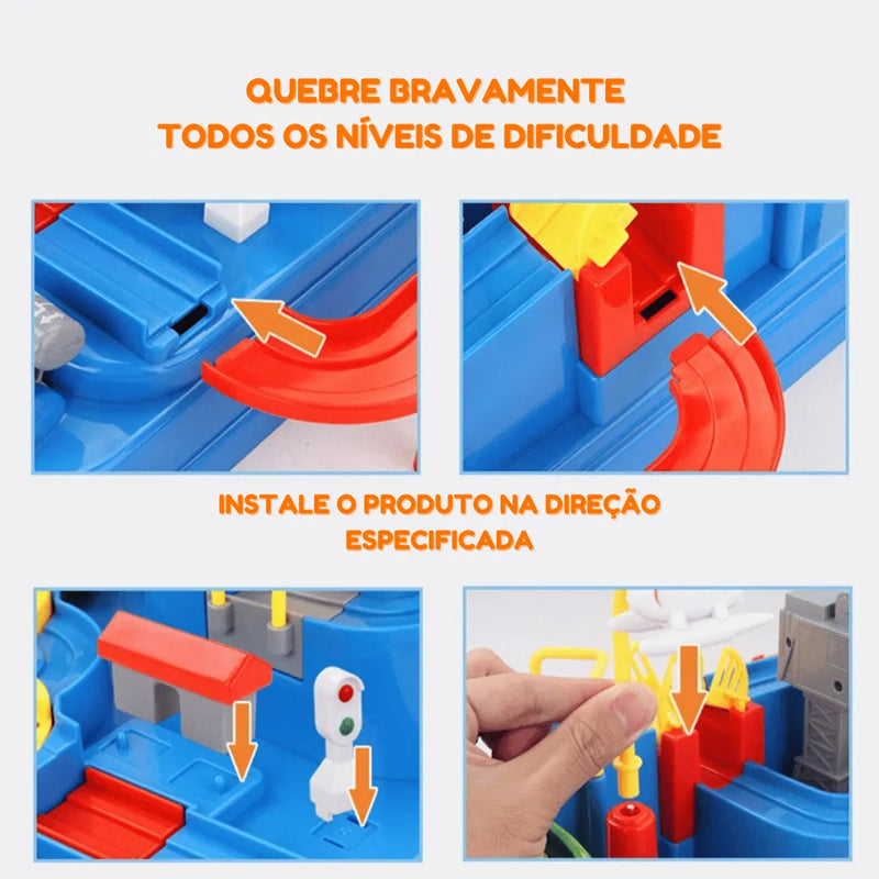 Kit Pista de Corrida Educativa Montessori - CarPlay Adventure® | 2 a 8 Anos