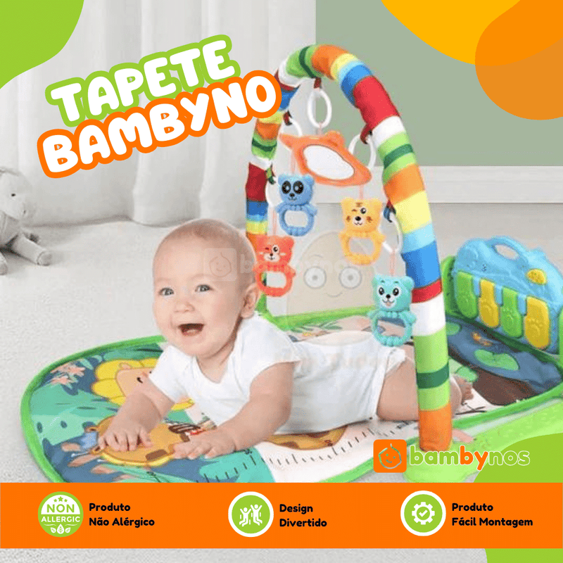 Tapete Musical Piano Interativo para Bebês - Tapete Bambyno - Bambynos