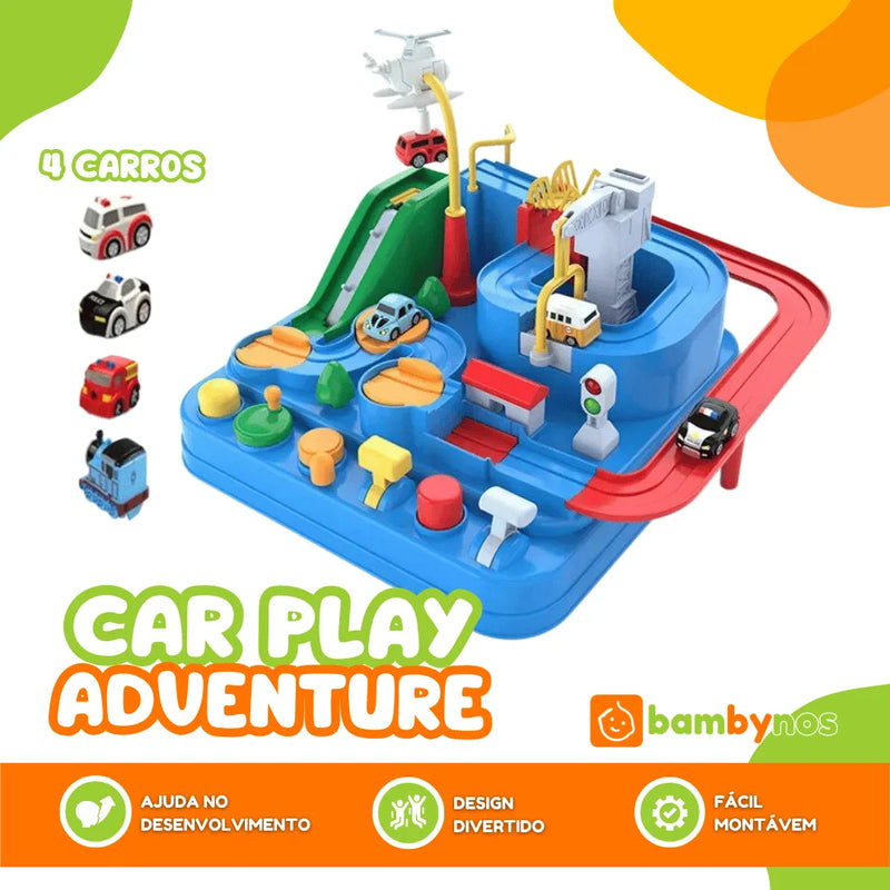 Kit Pista de Corrida Educativa Montessori - CarPlay Adventure® | 2 a 8 Anos