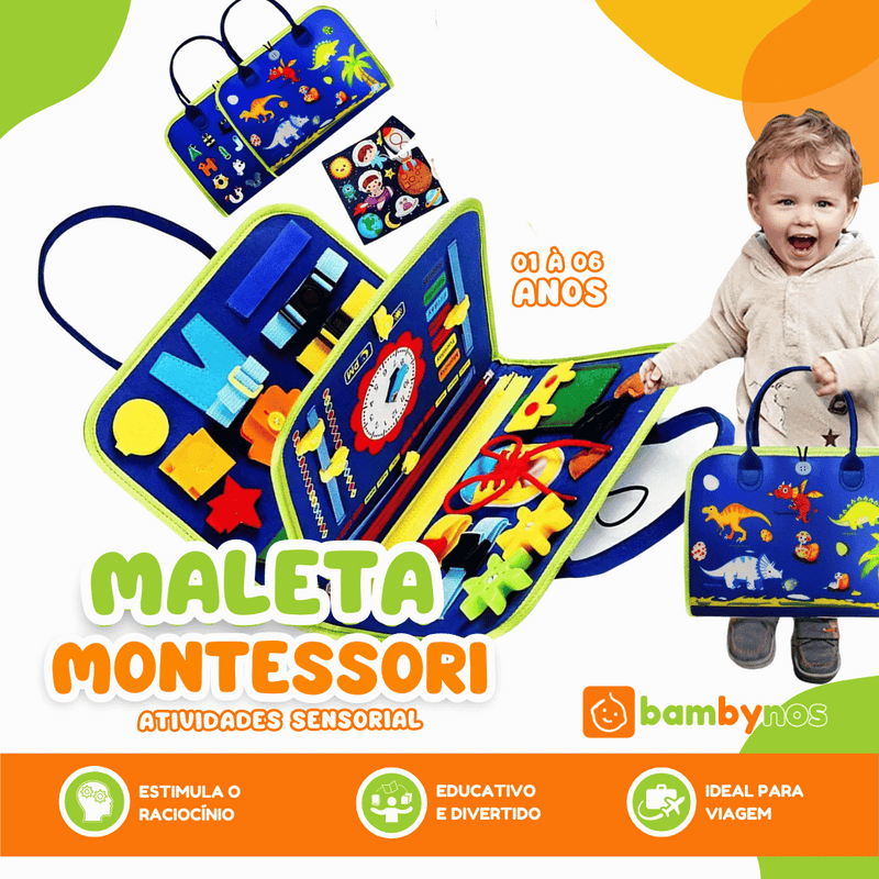 Maleta Educativa Atividades Sensorial Montessori - Bambynos