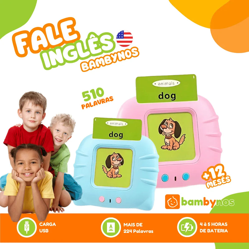 KidsCard Fale Inglês - Bambynos® | 510 Palavras