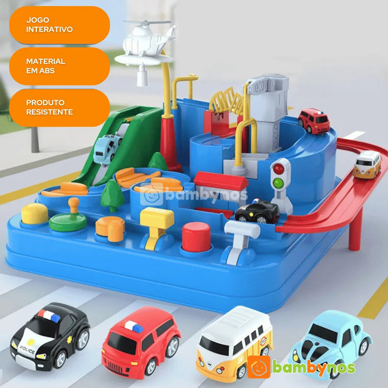 Kit Pista de Corrida Educativa Montessori - CarPlay Adventure® | 2 a 8 Anos