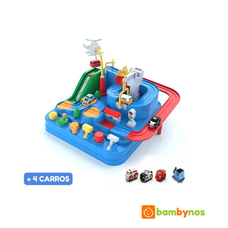 Kit Pista de Corrida Educativa Montessori - CarPlay Adventure® | 2 a 8 Anos