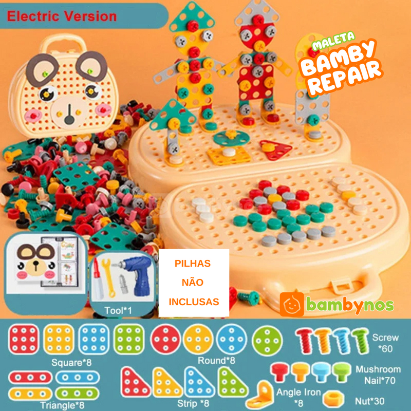 Maleta De Ferramenta Infantil Montessori - BambyRepair - Bambynos