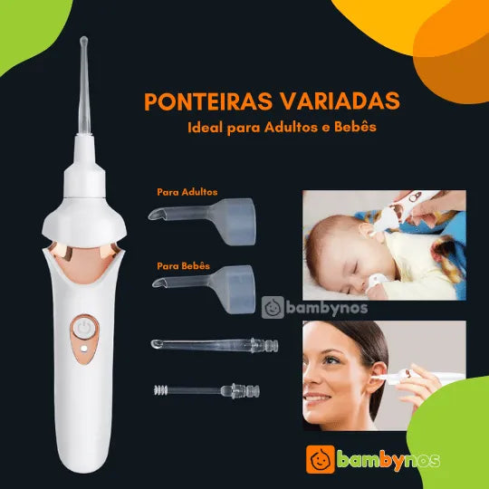 Limpador de Cera de Ouvido Automático Recarregável - Ear Wax Cleaner